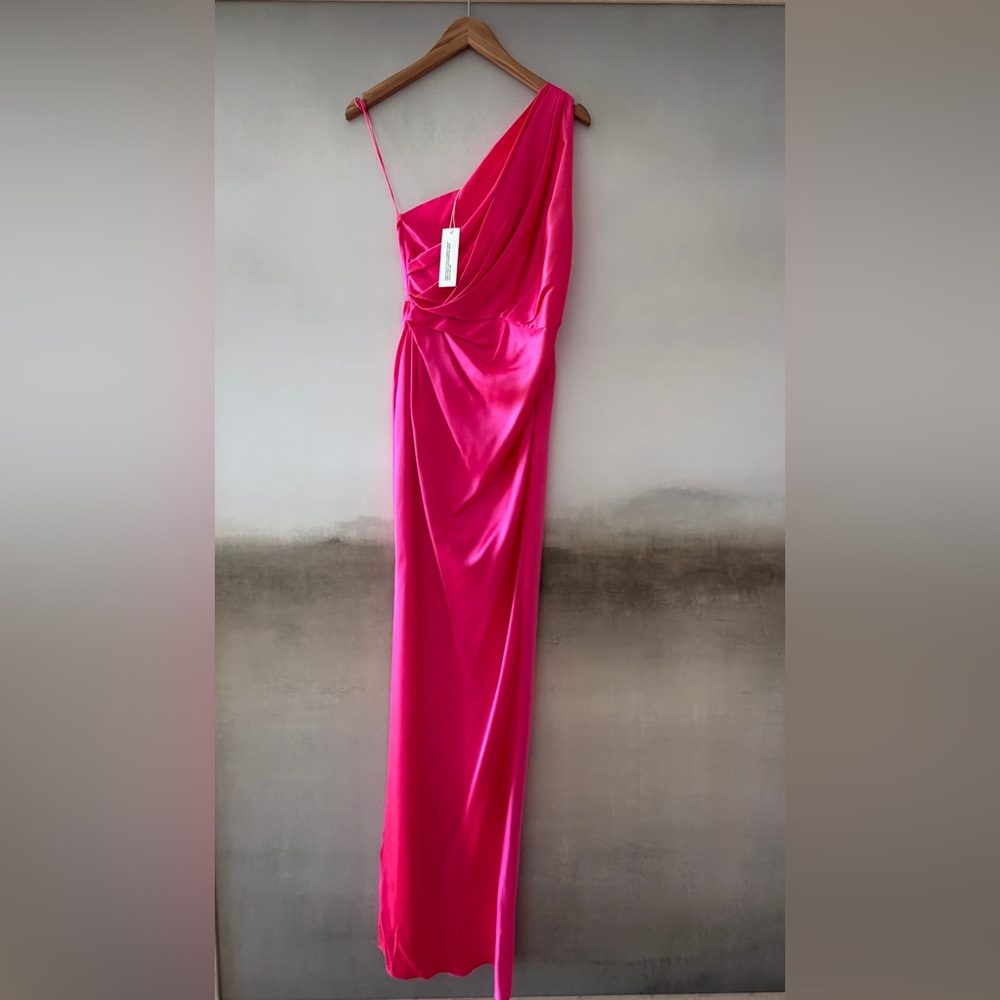THE SEI - Elegant Pink One-Shoulder Maxi Dress